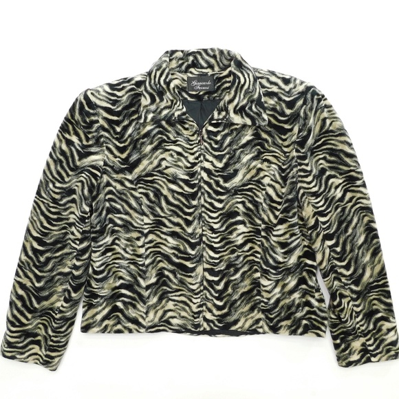 Giancarlo Ferrari Jackets & Blazers - GIANCARLO FERRARI Faux Tiger Jacket 14 MADE IN USA